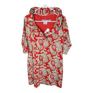 Gretchen Scott Designs Plentiful Paisley Ruffleneck Dress XS NWT